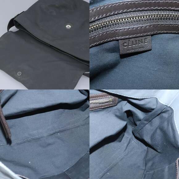CELINE Shoulder Bag Leather Gray - Picture 11 of 12